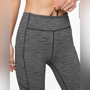 Lululemon Speed Up Tight 28" Full-On Luxtreme Size 4 Black White Herringbone